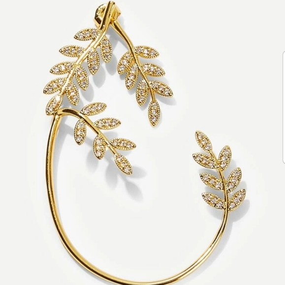 *Haven* Leaf Ear Climber Earring - Picture 3 of 5